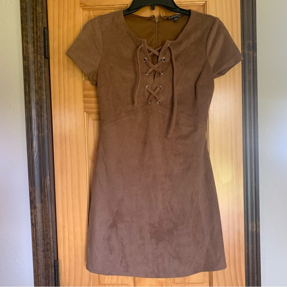 Express faux suede short sleeved dress Size 0